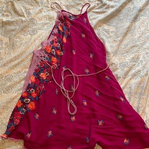 Summer sheer floral dress